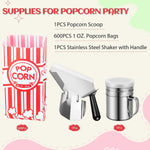Essenya 202 Pcs Popcorn Bags with Popcorn Scoop and Salt Shaker