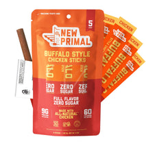 New Primal Buffalo Chicken Sticks, 5 Pack, Keto, Gluten Free, 9g Protein