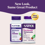 Natrol Fast Dissolve Melatonin 1 mg, Sleep Support Supplement for Adults