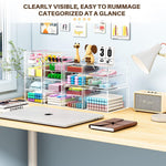 Clear Acrylic Desk Organizer with 16 Drawers for Makeup, Jewelry, and Office Supplies