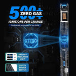 KTEBO 2 Pack Electric Candle Lighters - Rechargeable USB-C Arc Lighters with LED Display & Transparent See-Through Tech Design, Windproof Long Lighter for Candles,BBQ,Camping,Stoves,Stocking Stuffers