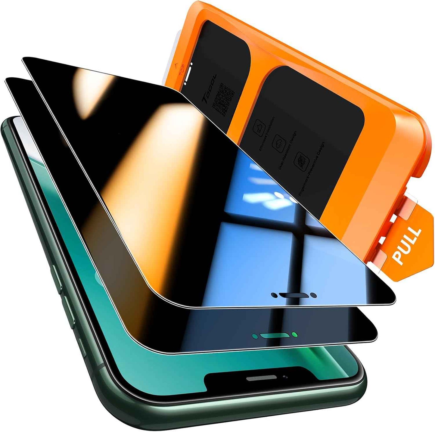 TOCOL for iPhone 17 Screen Protector 6.3 inch 9H Hardness Military Grade Shatterproof HD Tempered Glass for Full Coverage Protection 2 Pack