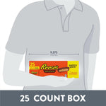 REESE'S Milk Chocolate Snack Size Peanut Butter Cups, 25 Pieces, 13.75 oz
