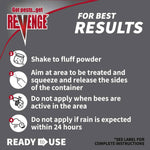 Revenge 10 oz ready-to-use dust treatment for indoor and outdoor pest control, repels ants, bees, roaches, spiders, and more