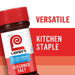 Lawry's 25% Less Sodium Seasoned Salt, 8 oz, Kosher Certified, No MSG Added, All-Purpose Seasoning for Beef, Pork, or Poultry