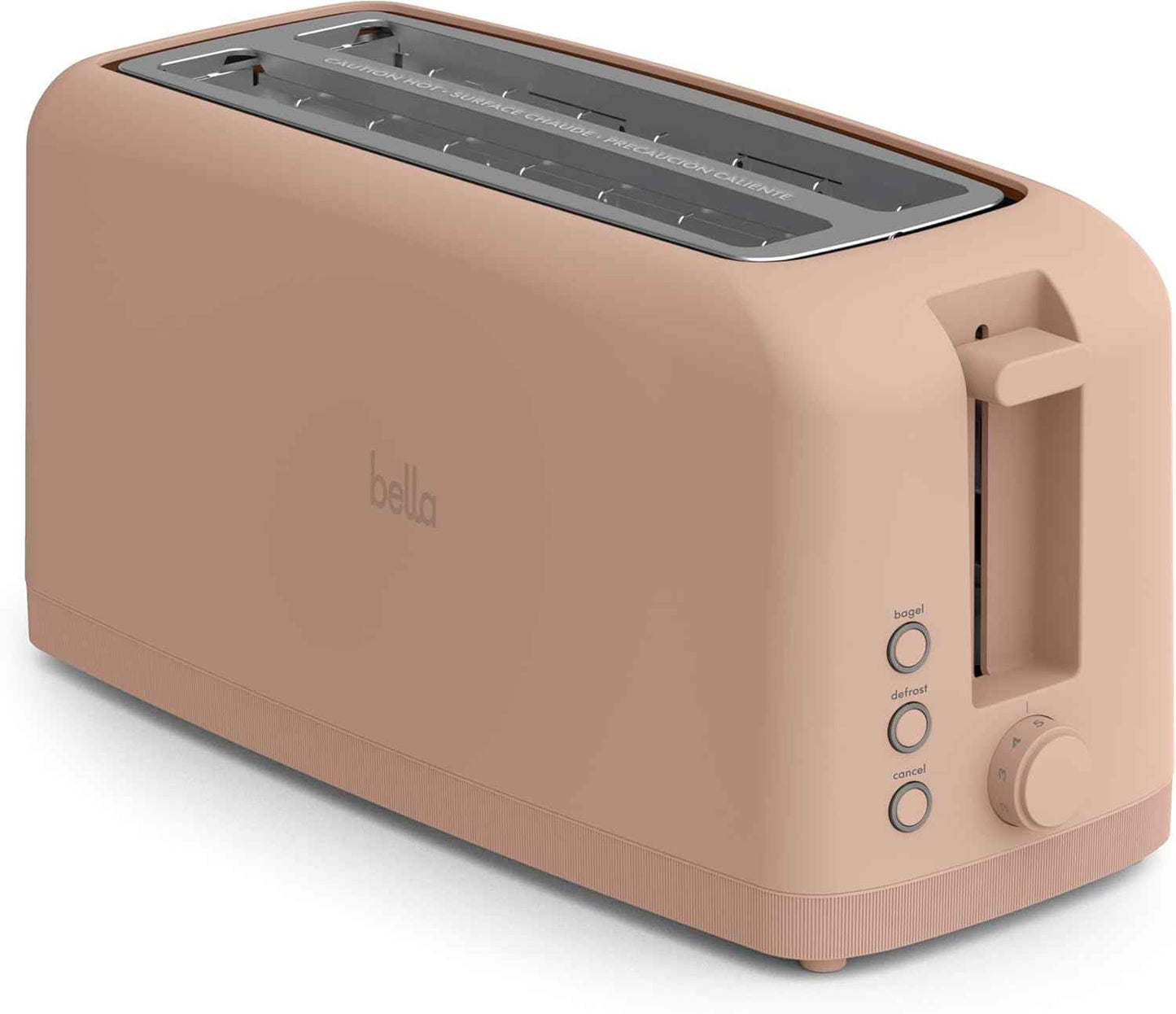 bella 2 Slice Slim Toaster, Fits-anywhere™ Kitchenware, 6 Setting Shade Control with Reheat & Cancel Buttons, Fits sourdough, 10” Long Slot, Anti Jam & Auto Shutoff, 900 Watt, Oatmilk