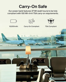 Belkin Portable Charger Power Bank for iPhone/Android (10,000mAh), 23W Battery Pack with Integrated USB-C, Lightning Cables, Pass-Through Capability, Charge 2 Devices at Once, Phone Charger Power Bank