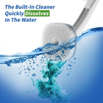 Disposable Toilet Brush - Toilet Bowl Cleaner, Toilet Cleaning Supplies, Toilet Brush with Holder, 14 Refills for Deep Cleaning and Hygienic Bathroom Maintenance