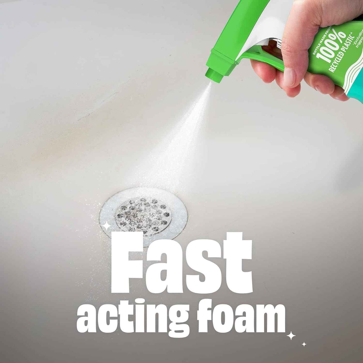 Scrubbing Bubbles Easy Clean Foaming Multipurpose Bleach-Free Bathroom Cleaner, Fast-Acting Foam Cleans Limescale, Dirt and Grime on Showers, Sinks, Toilets, Tiles, Counters, & More, 32oz Spray