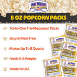 Bulk Popcorn Machine Packets with Kernels, Oil, and Salt for 24 Servings