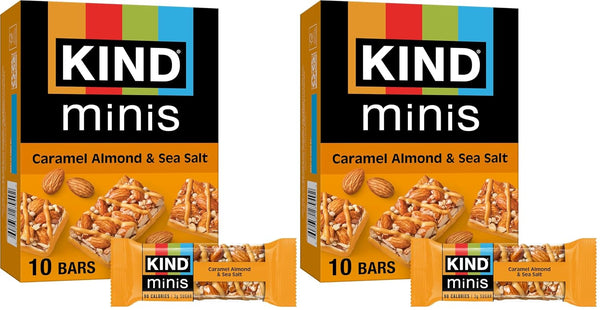 KIND Mini Snack Bars, Dark Chocolate Nuts & Sea Salt, 10 Count, Gluten Free, Low Sugar, Low Calorie