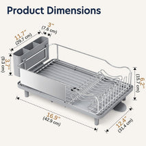 Stainless Steel Dish Drying Rack for Kitchen Counter with Large Capacity
