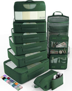 vekens 8-set packing cubes nylon organizer bags for beach vacation cruise ship travel essentials suitcase