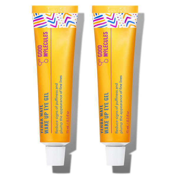 Good Molecules Yerba Mate Wake Up Eye Gel - Hydrating Under Eye Cream with Hyaluronic Acid and Caffeine for Dark Circles and Puffiness
