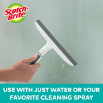 scotch-brite 10 inch dual blade streak-free squeegee all-purpose safe on mirrors glass shower doors windows sinks