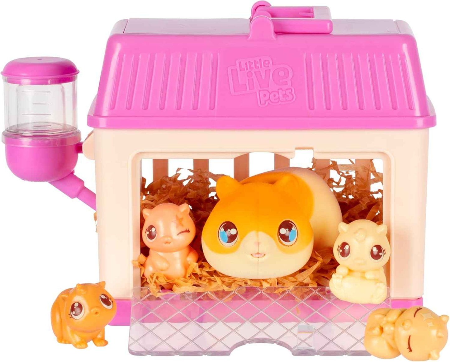 Little Live Pets Bunny Mini Interactive Toy Set, Hutch Animal Playset with 3 Surprise Babies, 20+ Sounds, Bunny Accessories for Girls Ages 3+