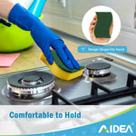 AIDEA Sponges Kitchen, 24 Pack Heavy Duty Dish Sponge, Cleaning Dish Scrubber Sponge for Home and Kitchen, Stink-Free Cleaning Supplies for Pots, Pans