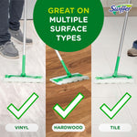 Swiffer Sweeper 2-in-1 Mops for Floor Cleaning, Dry and Wet Multi Surface Floor Cleaner, Sweeping and Mopping Starter Kit, Includes 1 Mop + 19 Refills, 20 Piece Set - Rayz Mart