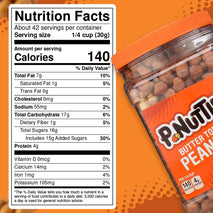 P-Nuttles Butter Toffee Covered Peanuts, 44 oz Jar, Made in USA, Kosher