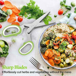 2025 Upgraded Herb Scissors with Sharp Stainless Steel Blades for Fresh Herbs and Cooking