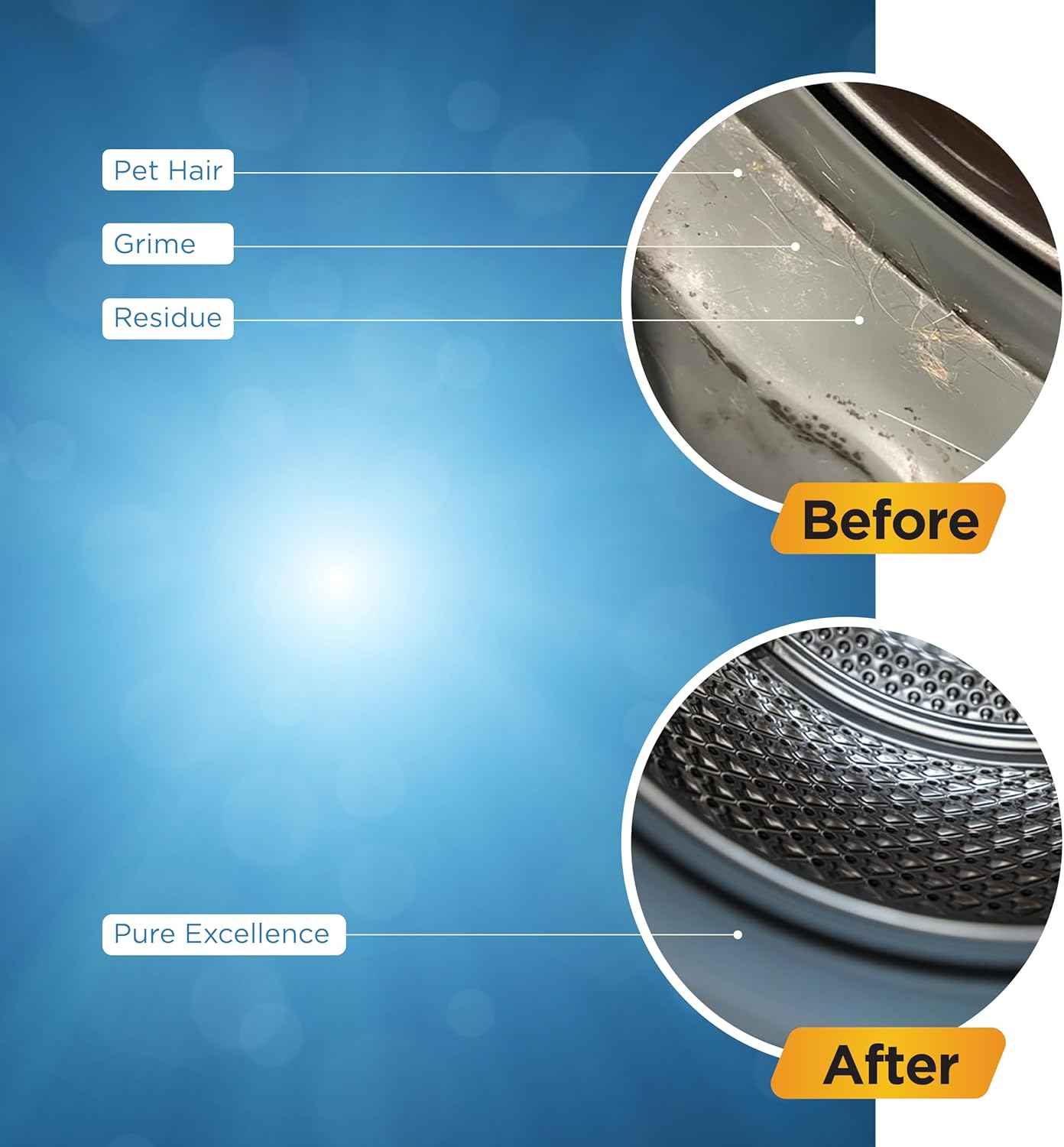 Washing Machine Cleaner Tablets | 24 Count 1-Year Supply | Formulated for Pet Owners | Pet-Friendly Deep Descaler | HE, Top & Front Load | Septic Safe & Eco-Friendly | Eliminates Odor & Residue