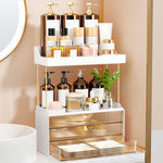 3-Tier Bathroom Counter Organizer with Drawers for Makeup and Storage