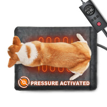 uncn 18x22 pressure-activated pet heat pad with adjustable temperature waterproof and washable features
