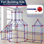 OleFun 180 Pack Fort Building Kits for Kids Ages 4-8 STEM Building Toys DIY Castles Tunnels Play Tent Gifts