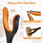 32" 2-pack grabber reacher tool with 360° rotating jaw & magnet, foldable, durable, for seniors and limited mobility
