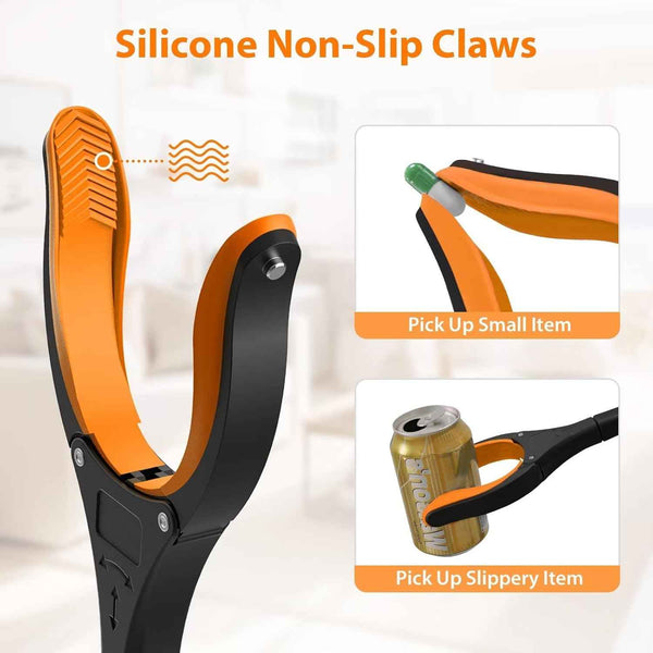32" Grabber Reacher Tool, 2-Pack Foldable Reacher Grabber Pickup Tool with 360° Rotating Jaw & Magnet