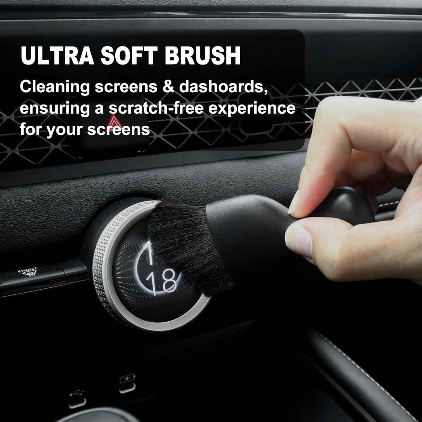 7PCS Car Detailing Brush Set, Ultra Soft Boars Hair Car Interior Detailing Brushes, Car Interior Detailing Kit, Car Cleaning Gel Supplies Kit, Car Dust Brush, Car Accessories for Truck, SUV, Interior