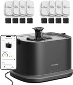 PETLIBRO Upgrade Cat Water Fountain Stainless Steel Tray, Dockstream 2 Cat Fountain Indoor, 3L/101oz Auto Cat Fountains for Drinking, App Monitoring Pet Water Fountain Dog, 5G WiFi Cat Water Dispenser