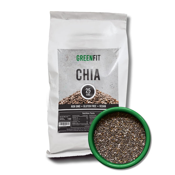 Greenfit Premium Bulk Chia Seeds (10Lbs Bag) | A+ Grade Chia | Nutrient-Packed Superfood | Non-GMO | Gluten-Free Chia Seeds Bulk | Vegan