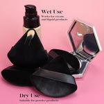 beakey 12pcs triangle powder puffs loose powder foundation makeup set ultra-soft breathable