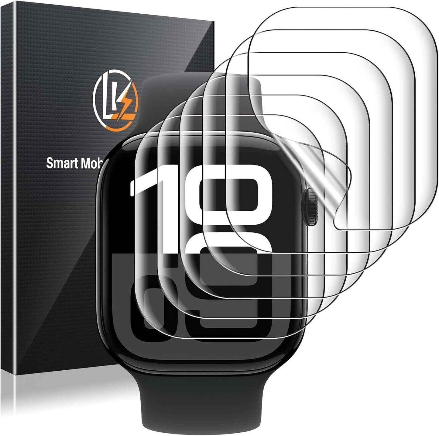 LK 6 Pack for Apple Watch Series 11/ Series 10 Screen Protector 42mm - Anti-Scratch, Self-Healing Soft TPU Screen Protector for Apple Watch 42mm, Bubble Free, HD Transparent, Touch Sensitive