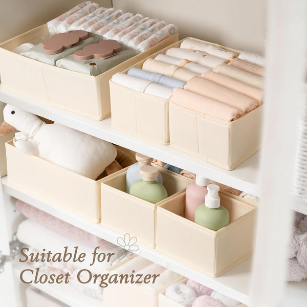 18-piece drawer organizer set for baby clothes and nursery storage