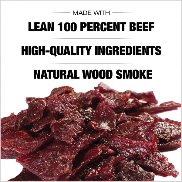 Old Trapper Beef Jerky, 8 Ounce Bag, Tender Meat Snacks for Lunches or Between Meals
