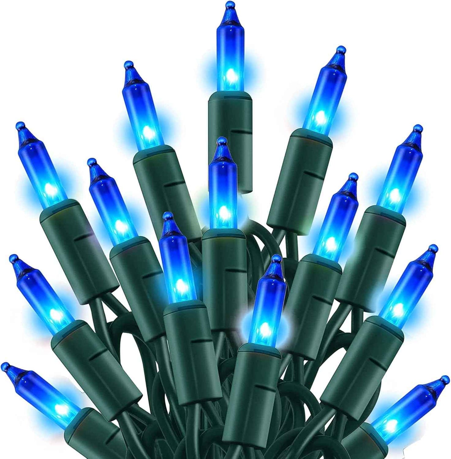 TW SHINE Warm White Christmas Lights Outdoor, 20FT 100 Count Incandescent Christmas Light Indoor, Waterproof Christmas Tree String Lights for Xmas Decorations