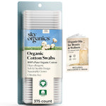 Sky Organics organic baby cotton swabs, 60 count, ultra soft, baby safe tips, strong and durable, hypoallergenic, chlorine free