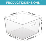 Extra Large Clear Plastic Storage Bins for Pantry Closet Laundry Room Organization