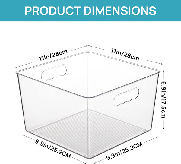 Extra Large Clear Plastic Storage Bins for Pantry Closet Laundry Room Organization