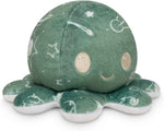 TeeTurtle Reversible Octopus Plushie - 4-Inch Pink + Aqua Two-Sided Flip Plush Toy with Embroidered Details - Cute Mini Collectible Plush for Kids, Teens, and Adults