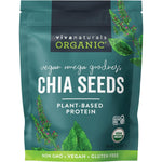 Viva Naturals Organic Chia Seeds, 2 lb - Plant-Based Omega-3 & Vegan Protein, Gluten Free