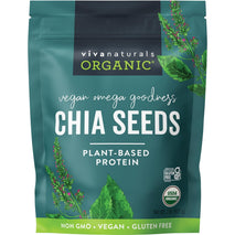Viva Naturals Organic Chia Seeds, 2 lb - Plant-Based Omega-3 & Vegan Protein, Gluten Free
