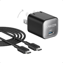 Anker Nano Phone Charger, USB C GaN Charger 30W, PIQ 3.0 Foldable PPS Fast Charger USB C for iPhone 17/16 and More Series, Galaxy, iPad, Compatible with MagSafe