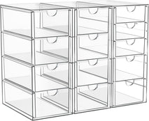Acrylic Makeup Organizer with 13 Drawers for Storage and Organization