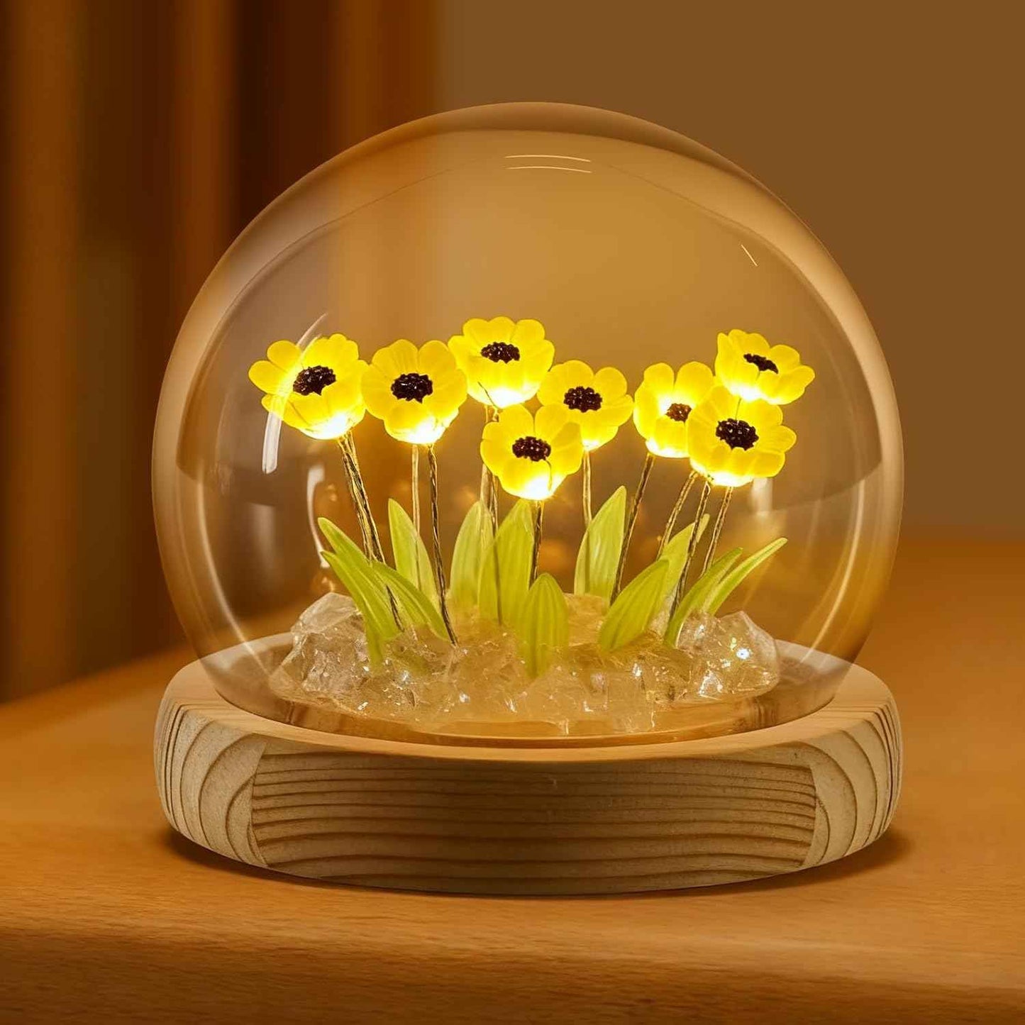 ONXE Valentines Day Gifts for Her Women, Tulips Night Light Cute Flower Lamp in A Glass Dome,Romantic Valentine's Day Home Room Decor, Anniversary Birthday Gift for Girlfriend Mom Sister Grandma Wife