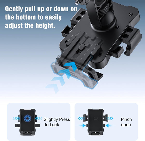 Secure Bike Phone Holder Mount for Handlebars, Compatible with 4.5-6.8 Inch Smartphones
