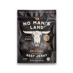 No Mans Land Slow-Dried Beef Jerky, Smoked & Seasoned Jerky Strips, High Protein, Low Carb Beef Snack, Gluten Free
