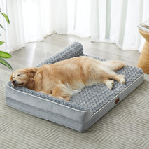 BFPETHOME orthopedic egg foam L-shaped dog bed for large dogs, waterproof sofa dog bed with removable washable cover
